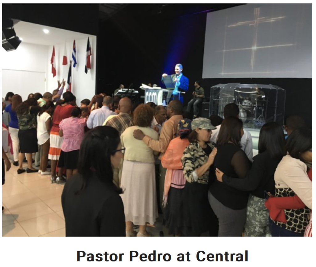 photo of Pastor Pedro preaching at Central